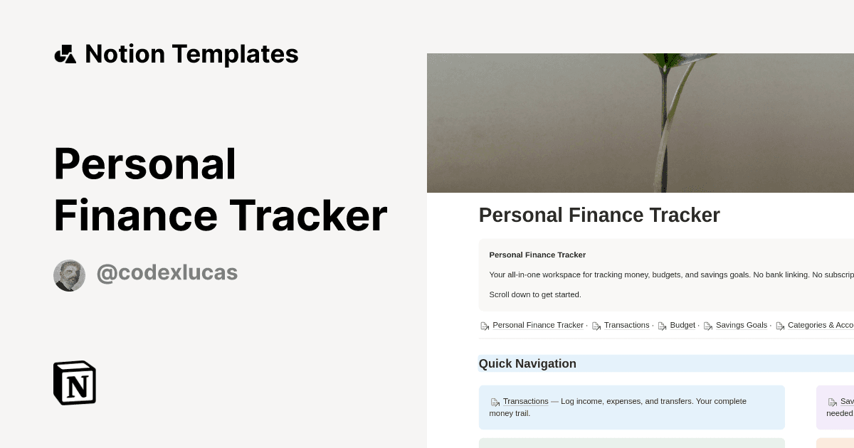 Budget Planner Notion Template