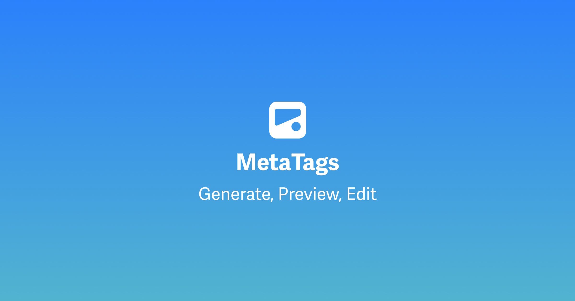 Meta Tags Generator