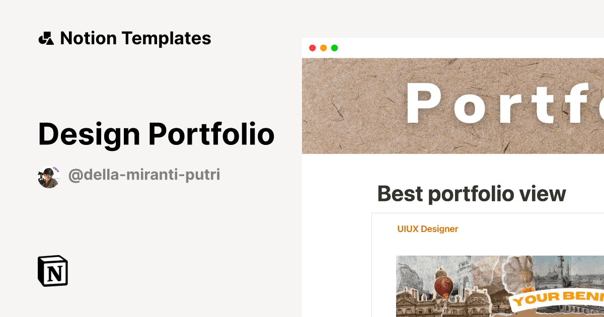 Design Portfolio Notion Template